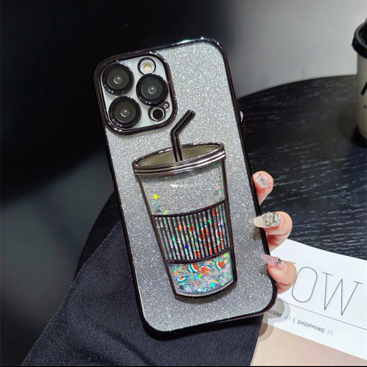 iPhone Case Quicksand Bottle Design A(With A Glitter Sheet)
