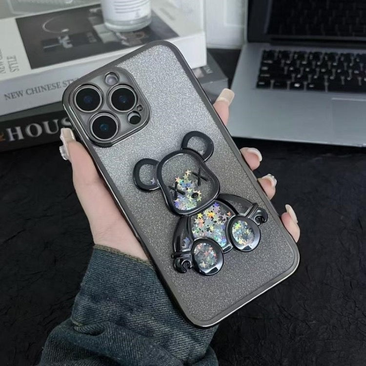 iPhone Case Quicksand Bear Design A(With A Glitter Sheet)