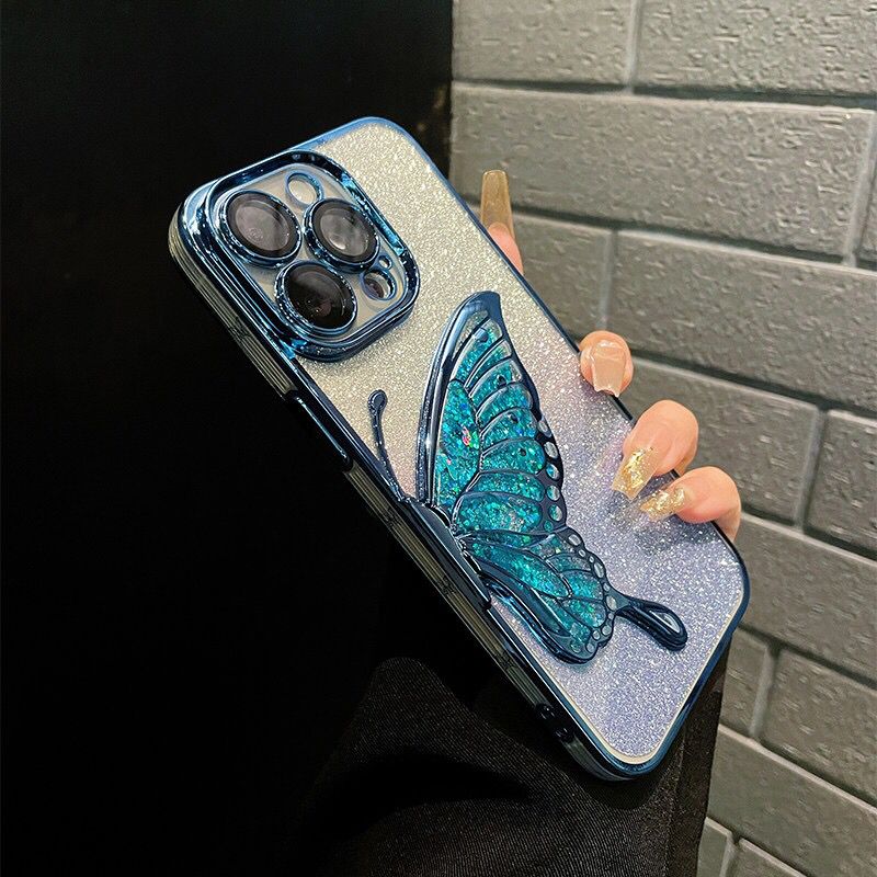 iPhone Case Quicksand Butterfly Design A(With A Glitter Sheet)