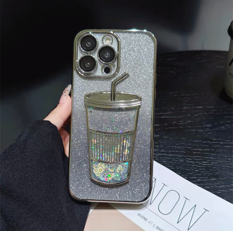 iPhone Case Quicksand Bottle Design A(With A Glitter Sheet)