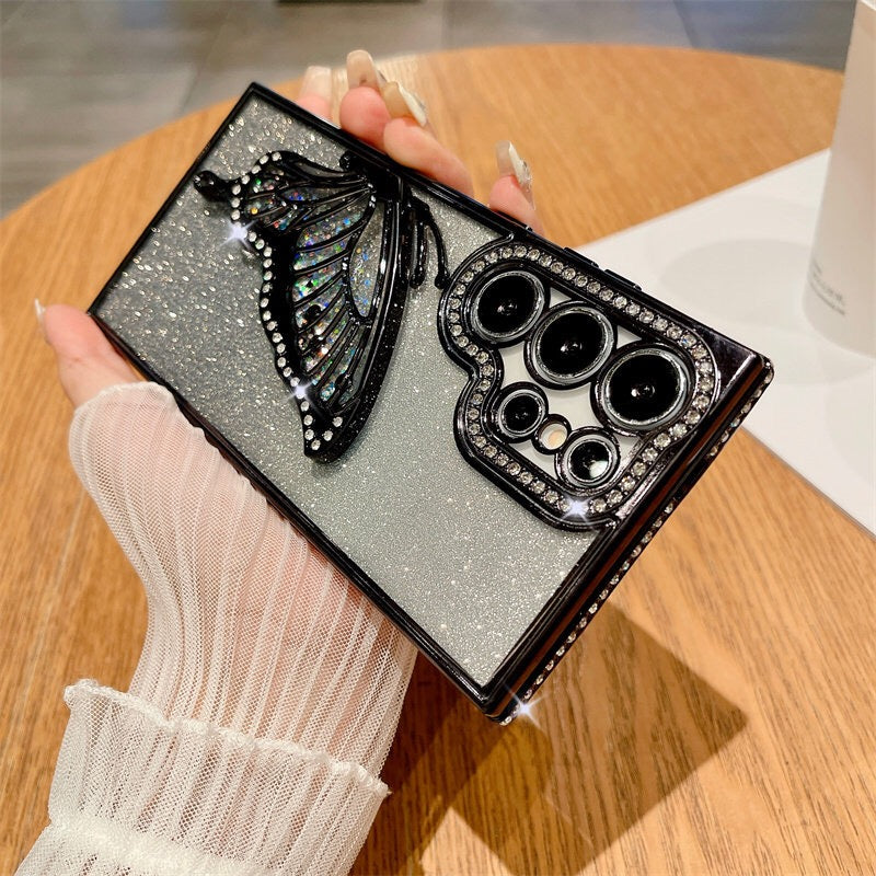 Samsung Case Quicksand Butterfly Design A(With A Glitter Sheet)