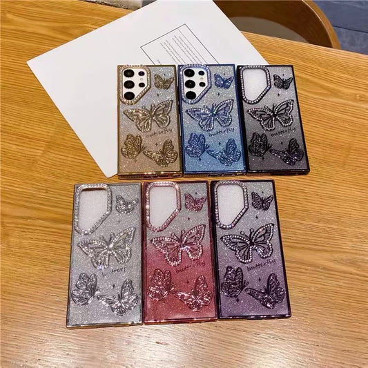 Samsung Case Quicksand Butterfly Design B(With A Glitter Sheet)