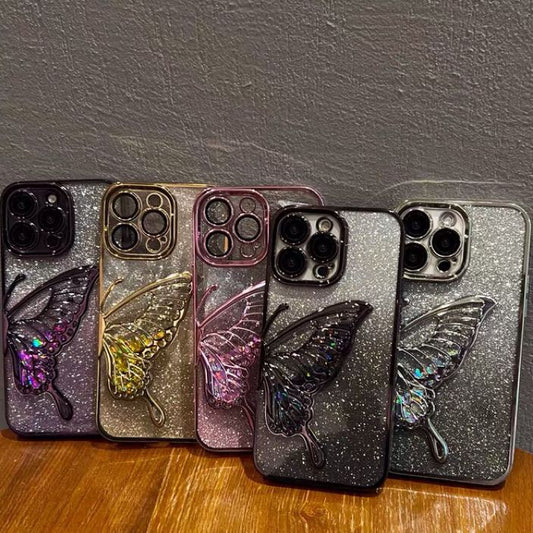 iPhone Case Quicksand Butterfly Design A(With A Glitter Sheet)
