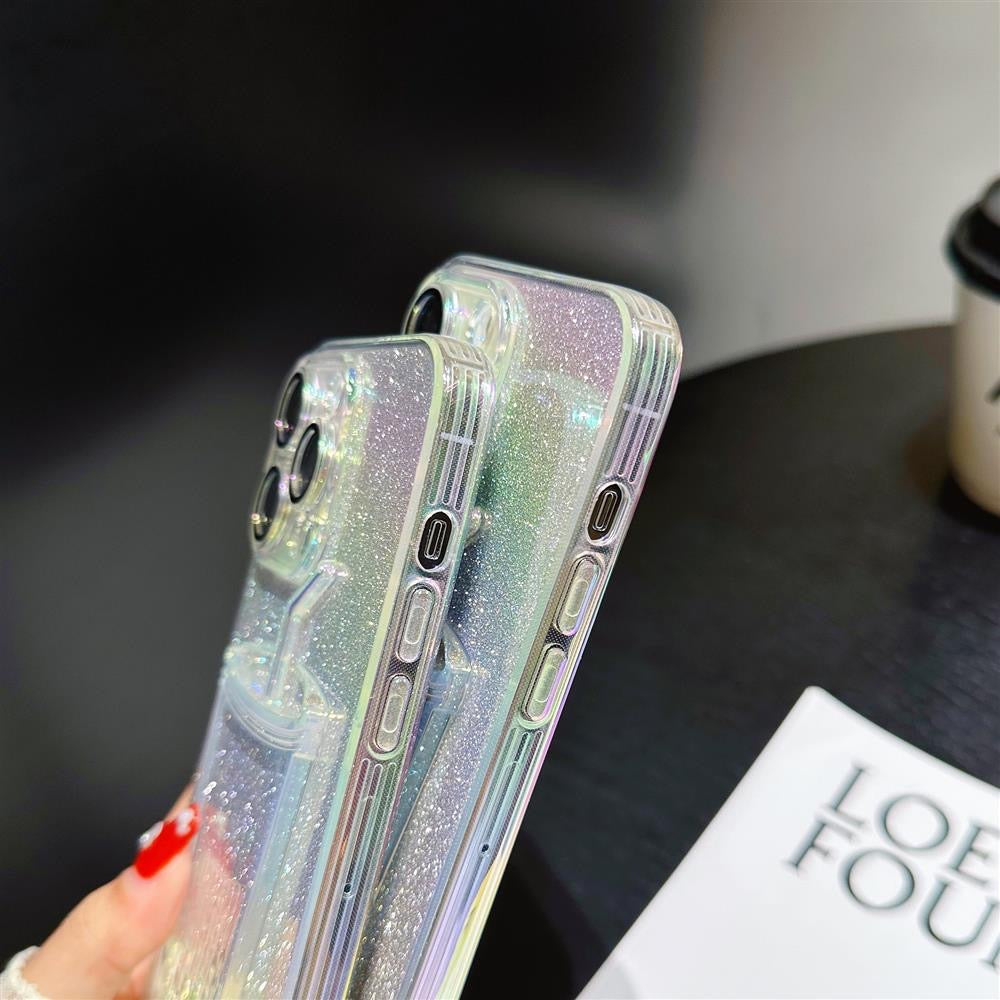 iPhone Case Quicksand Bottle Design B(With A Glitter Sheet)
