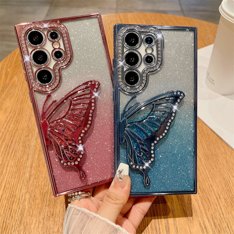 Samsung Case Quicksand Butterfly Design A(With A Glitter Sheet)