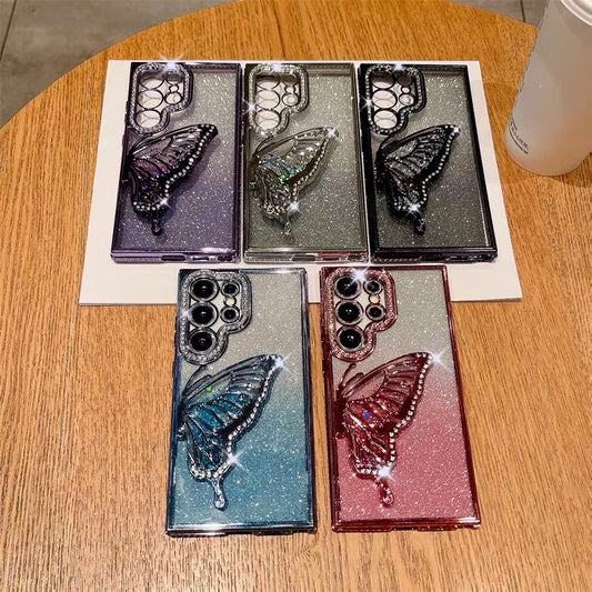 Samsung Case Quicksand Butterfly Design A(With A Glitter Sheet)