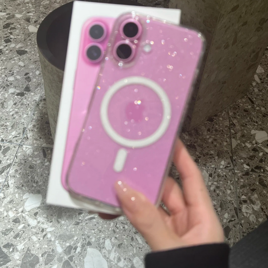 iPhone Case HD Transparent with Glitter B