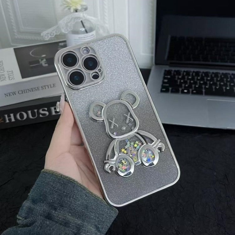 iPhone Case Quicksand Bear Design A(With A Glitter Sheet)