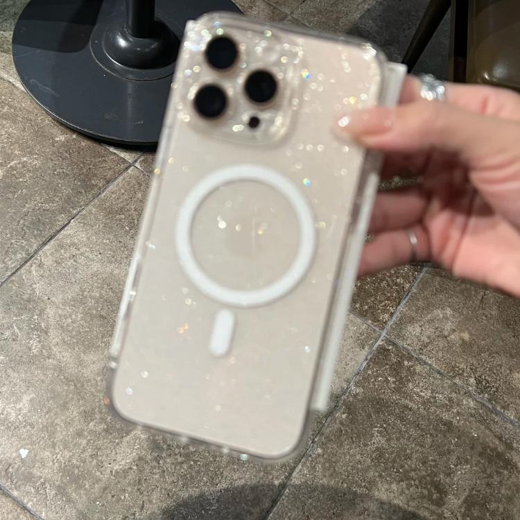 iPhone Case HD Transparent with Glitter B