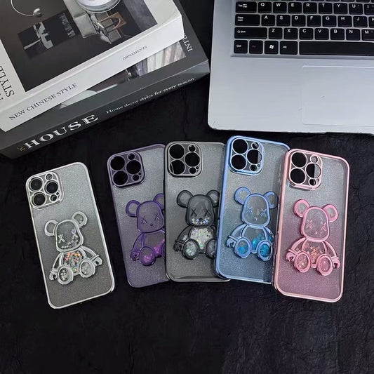 iPhone Case Quicksand Bear Design A(With A Glitter Sheet)