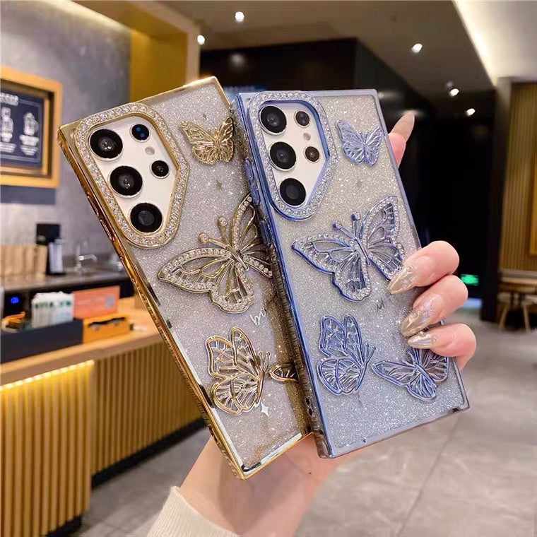 Samsung Case Quicksand Butterfly Design B(With A Glitter Sheet)