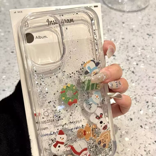 iPhone Case Christmas Quicksand Design