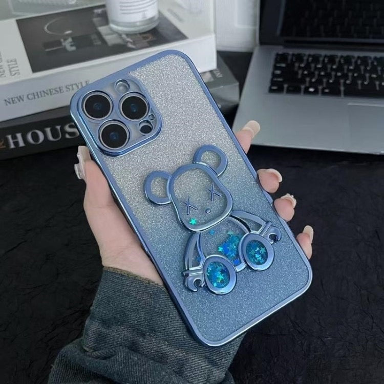 iPhone Case Quicksand Bear Design A(With A Glitter Sheet)