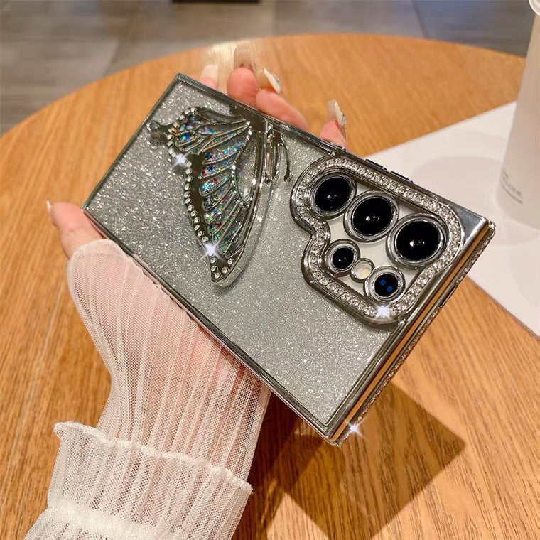 Samsung Case Quicksand Butterfly Design A(With A Glitter Sheet)