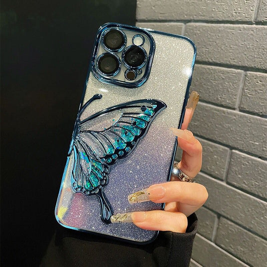 iPhone Case Quicksand Butterfly Design A(With A Glitter Sheet) C-03