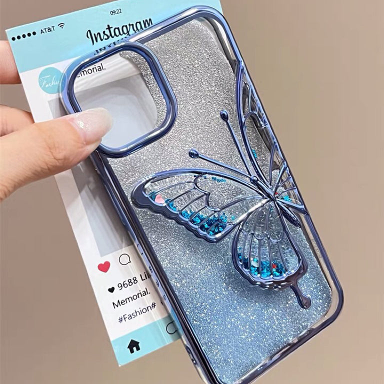 iPhone Case Quicksand Butterfly Design D(With A Glitter Sheet)