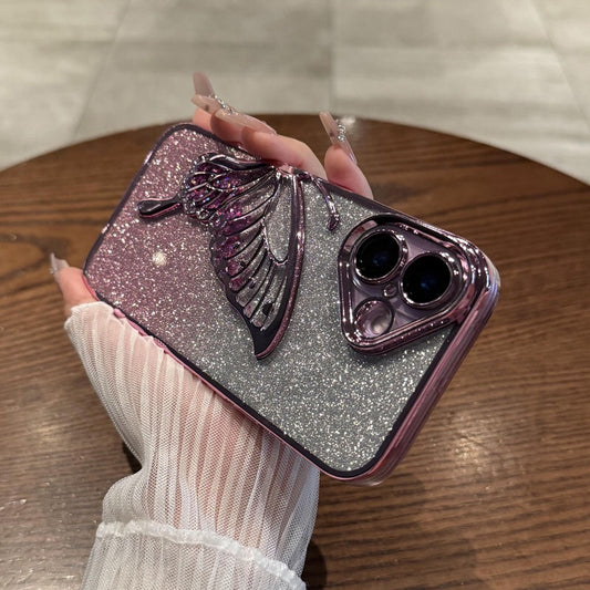 iPhone Case Quicksand Butterfly Design B(With A Glitter Sheet) C-04