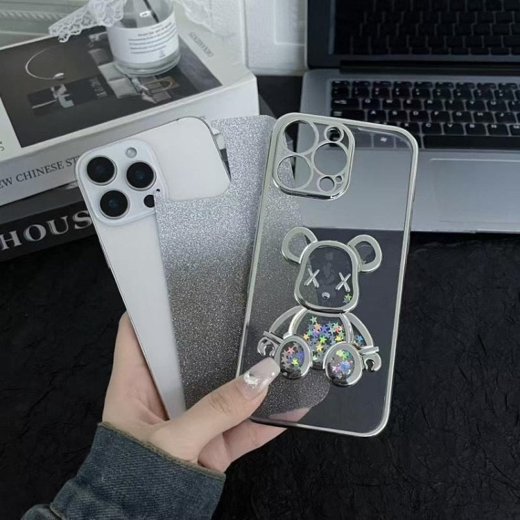 iPhone Case Quicksand Bear Design A(With A Glitter Sheet)