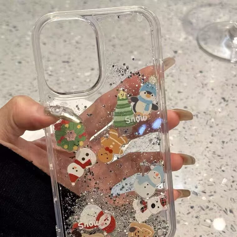 iPhone Case Christmas Quicksand Design