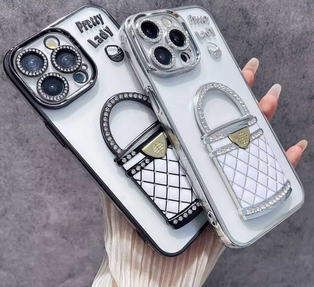 iPhone Case Bag Design A with A Mirror Stand