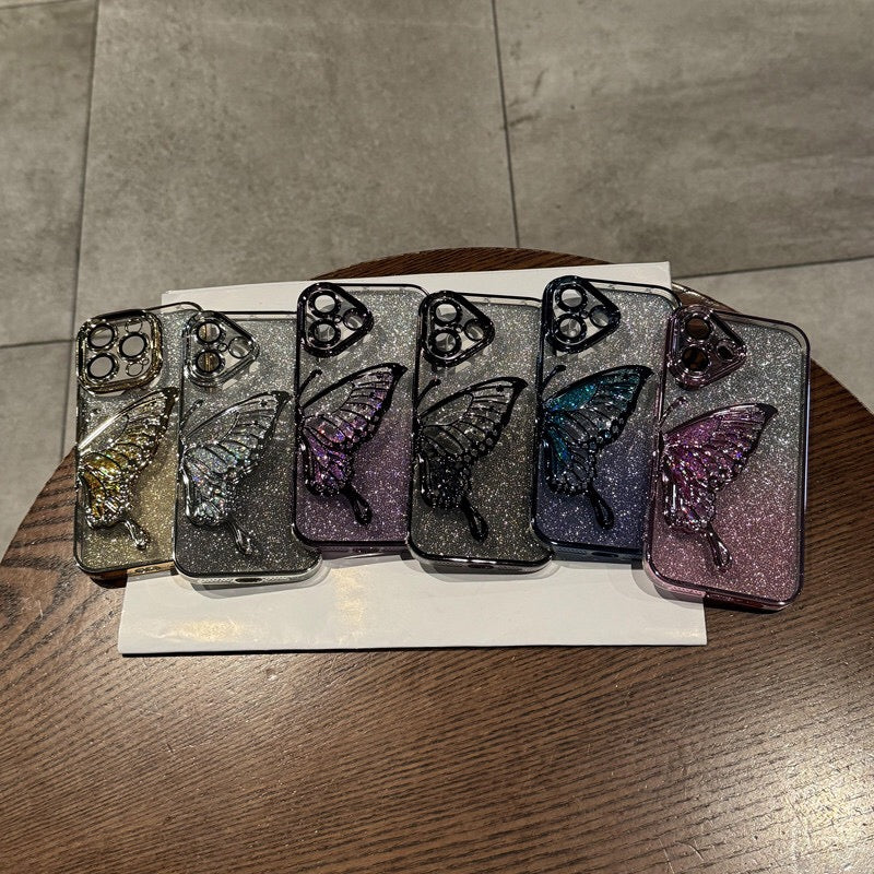 iPhone Case Quicksand Butterfly Design B(With A Glitter Sheet)