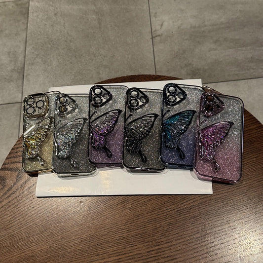 iPhone Case Quicksand Butterfly Design B(With A Glitter Sheet)