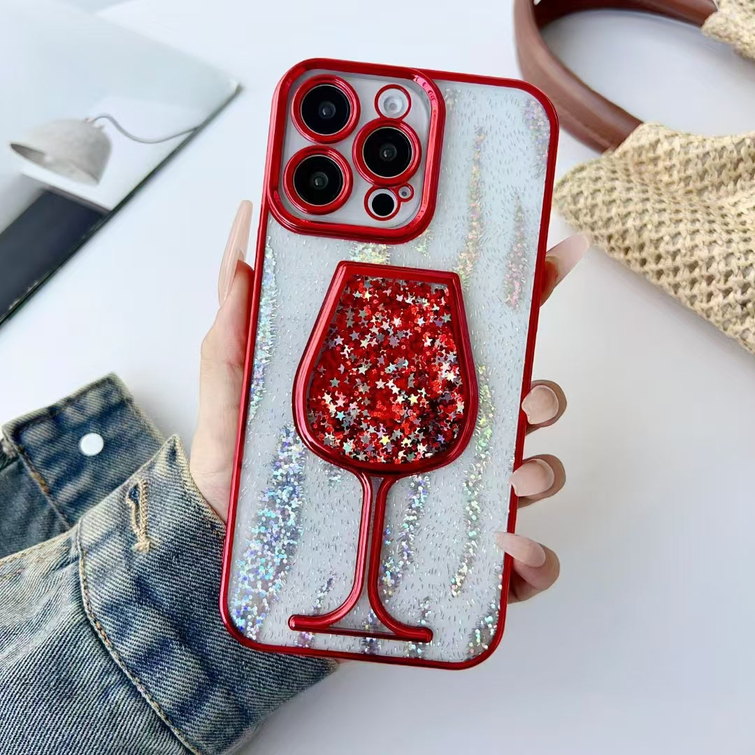 iPhone Case Red Wine Glass Design(Colors Series B)