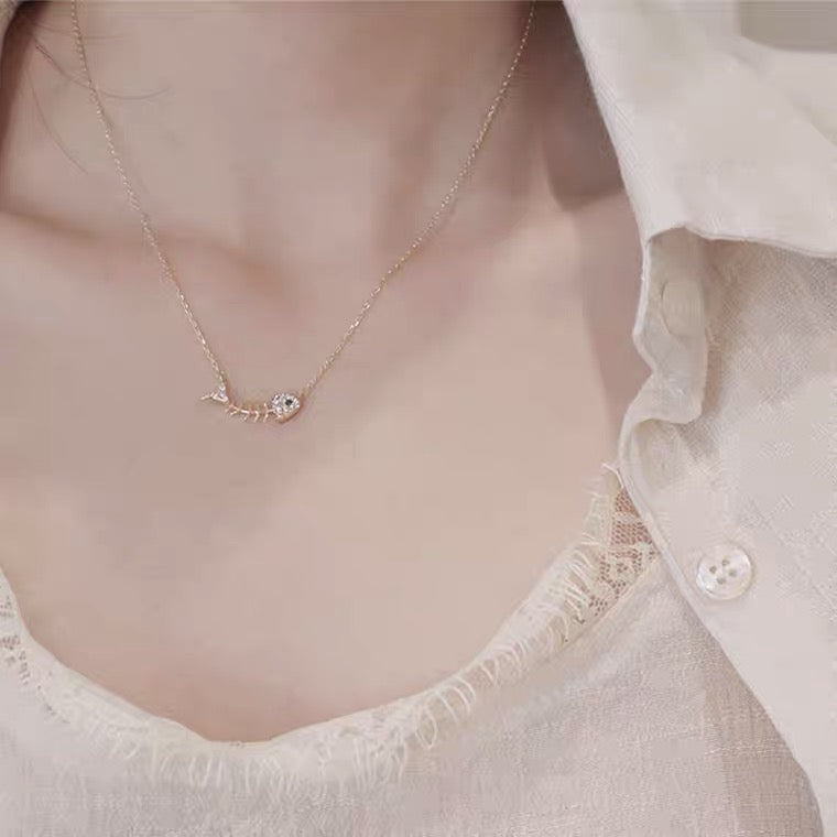 Necklace Fish Boned Design