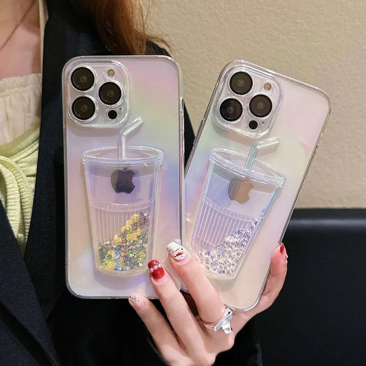 iPhone Case Quicksand Bottle Design B
