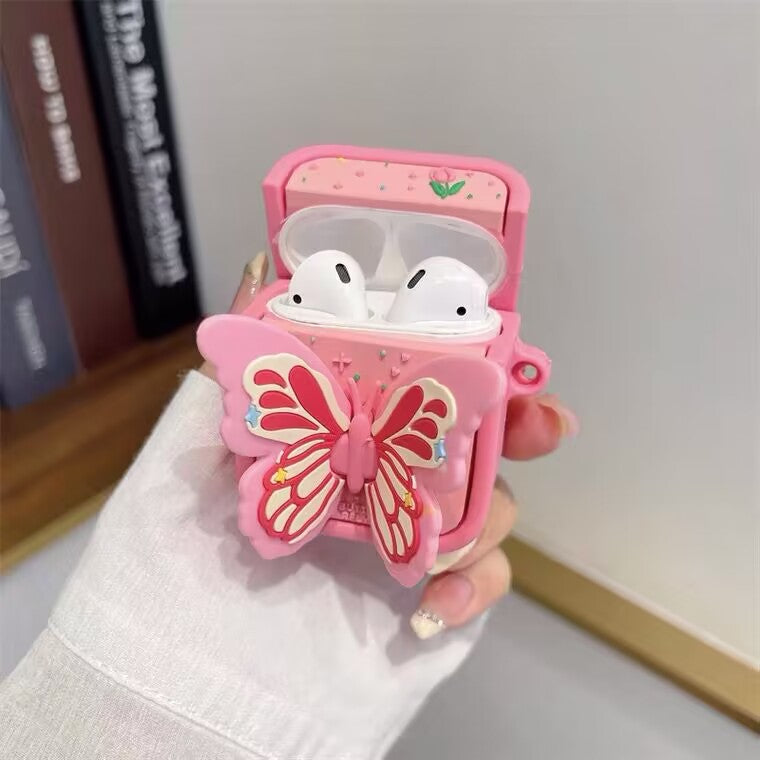 AirPods Case Butterfly Design with A Hook