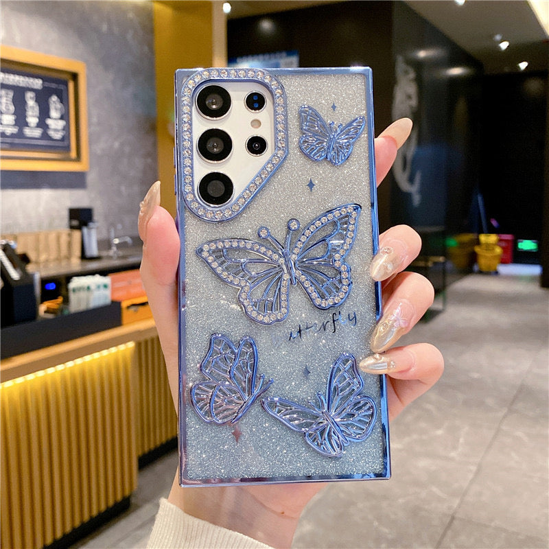 Samsung Case Quicksand Butterfly Design B(With A Glitter Sheet)