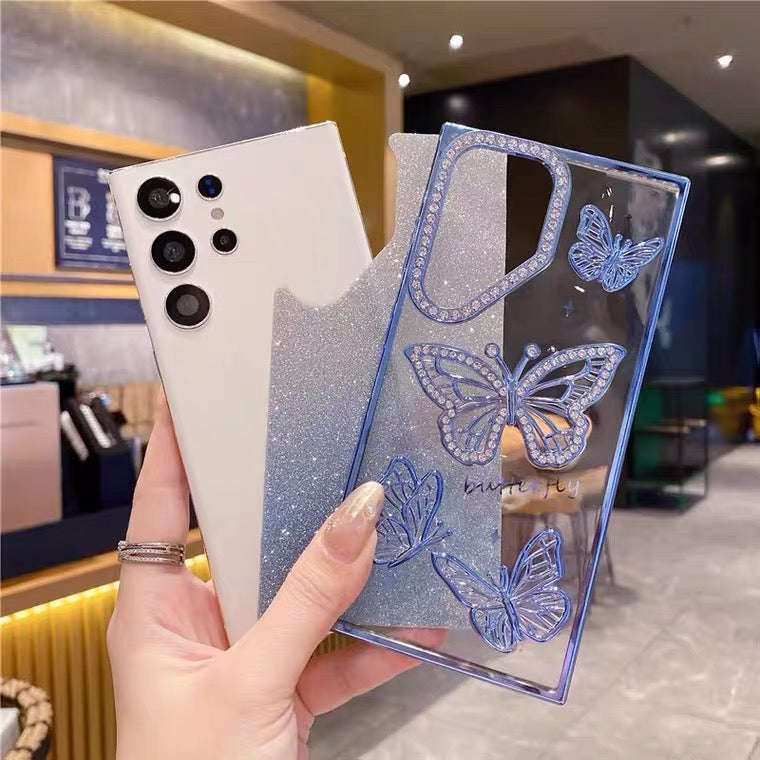 Samsung Case Quicksand Butterfly Design B(With A Glitter Sheet)