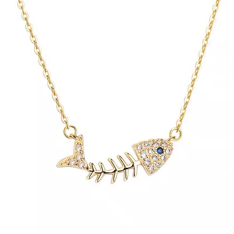 Necklace Fish Boned Design