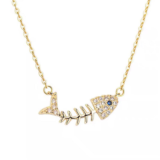 Necklace Fish Boned Design