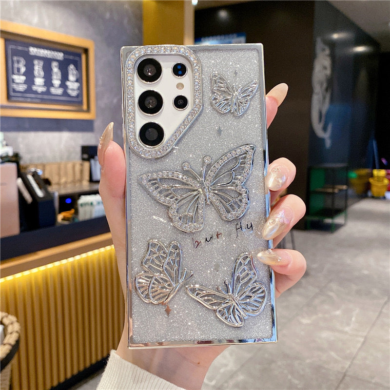 Samsung Case Quicksand Butterfly Design B(With A Glitter Sheet)