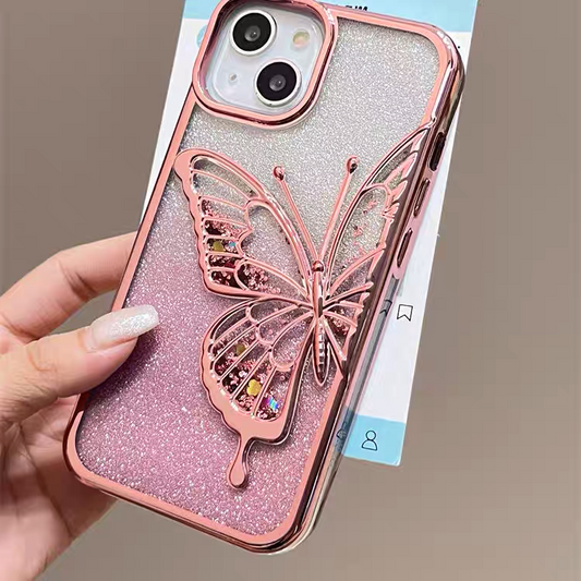 iPhone Case Quicksand Butterfly Design D(With A Glitter Sheet)