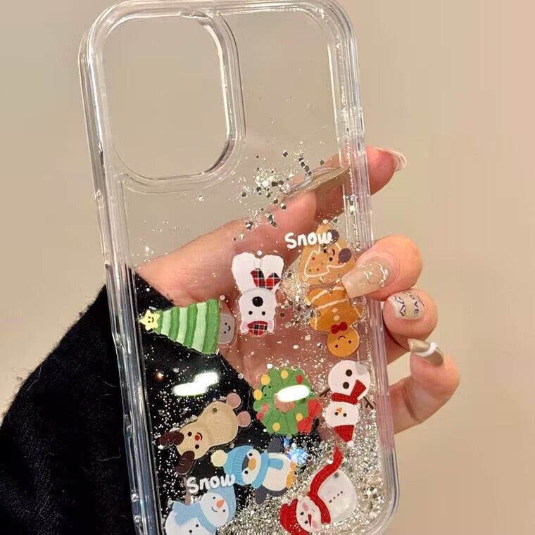 iPhone Case Christmas Quicksand Design