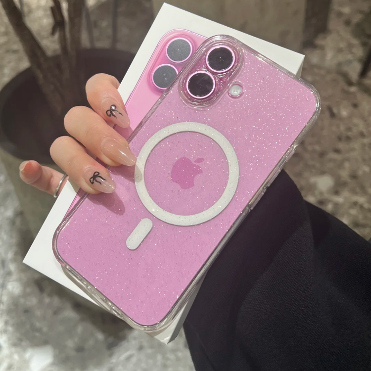 iPhone Case HD Transparent with Glitter B