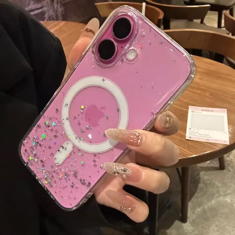 iPhone Case HD Transparent with Glitter A(Clear)