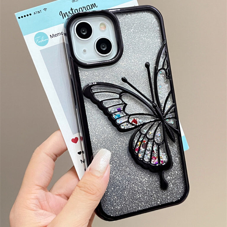 iPhone Case Quicksand Butterfly Design D(With A Glitter Sheet)