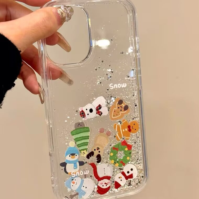 iPhone Case Christmas Quicksand Design